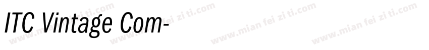 ITC Vintage Com字体转换